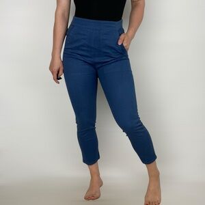 PRAIRIE UNDERGROUND Pin Up Legging Blue 1950s Style Size Zip High Rise Dungaree‎